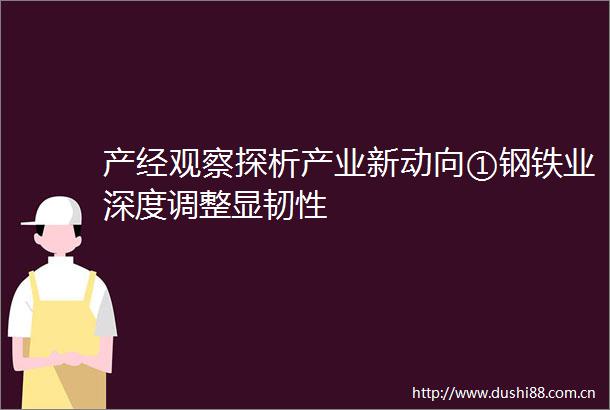 产经观察探析产业新动向①钢铁业深度调整显韧性