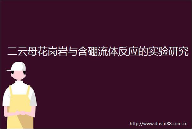 二云母花岗岩与含硼流体反应的实验研究