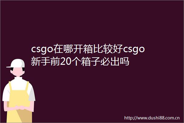 csgo在哪开箱比较好csgo新手前20个箱子必出吗