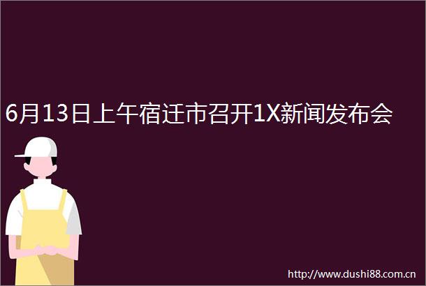 6月13日上午宿迁市召开1X新闻发布会