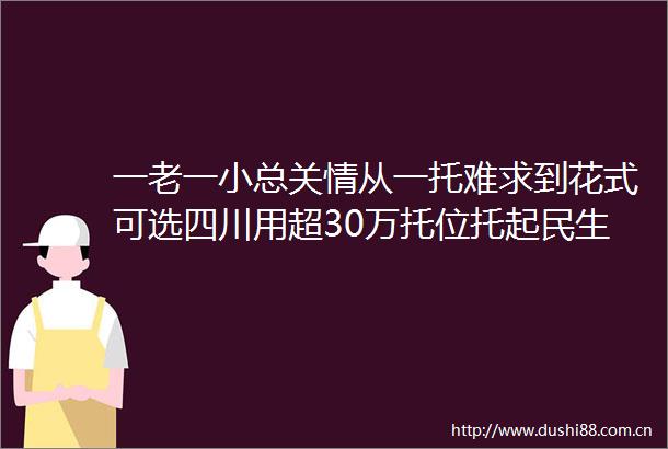 一老一小总关情从一托难求到花式可选四川用超30万托位托起民生幸福