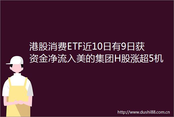 港股消费ETF近10日有9日获资金净流入美的集团H股涨超5机构港股消费后市可期