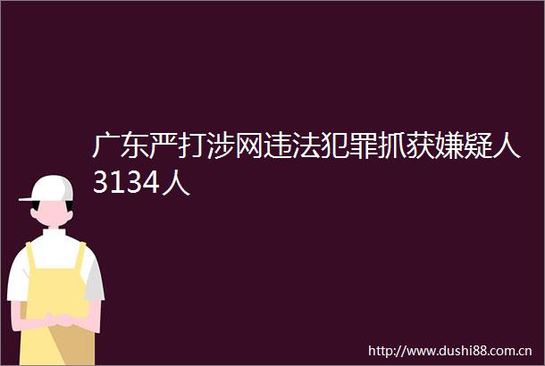 广东严打涉网抓获嫌疑人3134人
