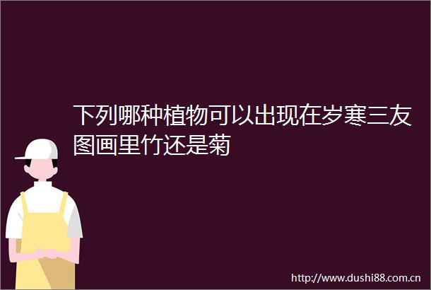 下列哪种植物可以出现在岁寒三友图画里竹还是菊