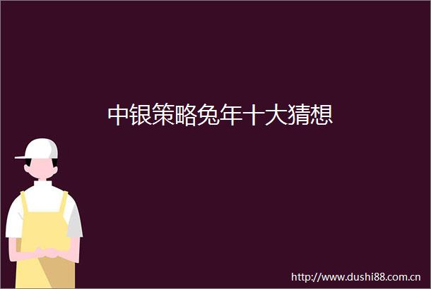 中银策略兔年十大猜想