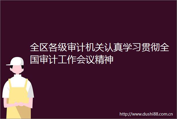 全区各级审计机关认真学习贯彻全国审计工作会议精神