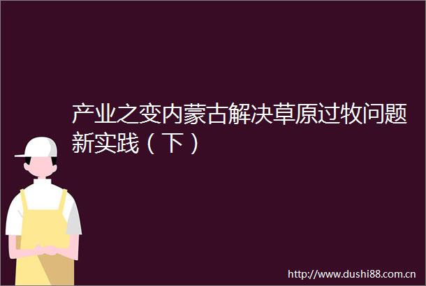 产业之变内蒙古解决草原过牧问题新实践（下）