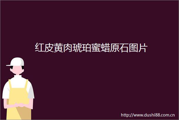 红皮黄肉琥珀蜜蜡原石图片