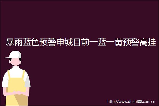 暴雨蓝色预警申城目前一蓝一黄预警高挂
