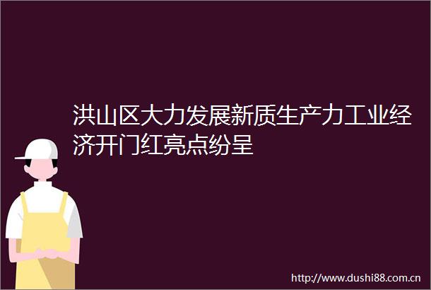 洪山区大力发展新质生产力工业经济开门红亮点纷呈