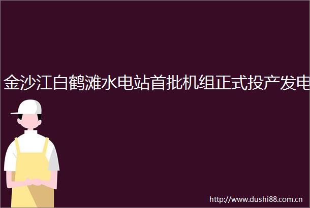金沙江白鹤滩水电站首批机组正式投产发电