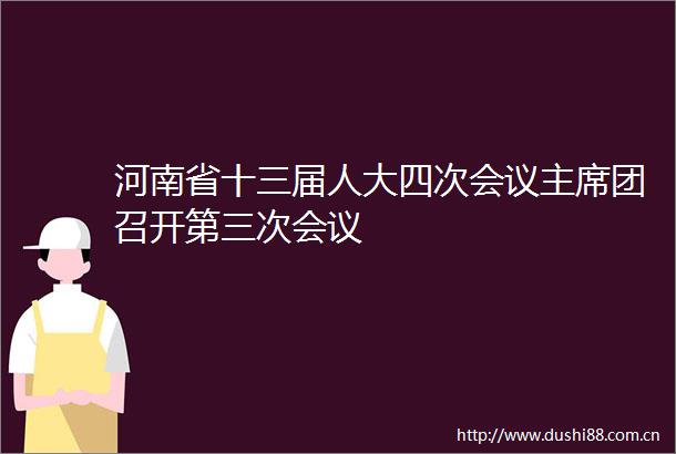 河南省十三届人大四次会议团召开第三次会议