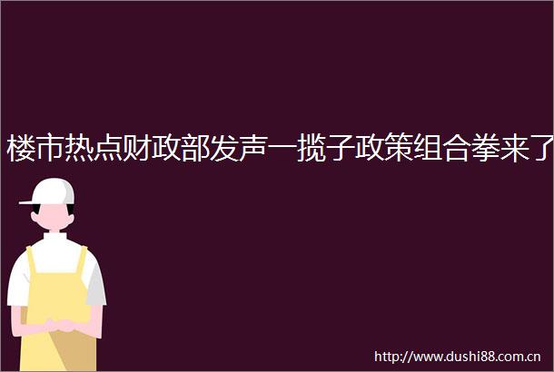 楼市热点财政部发声一揽子政策组合拳来了