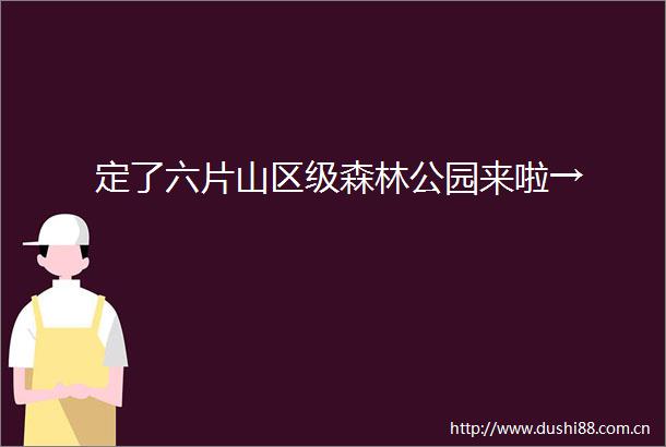 定了六片山区级森林公园来啦→