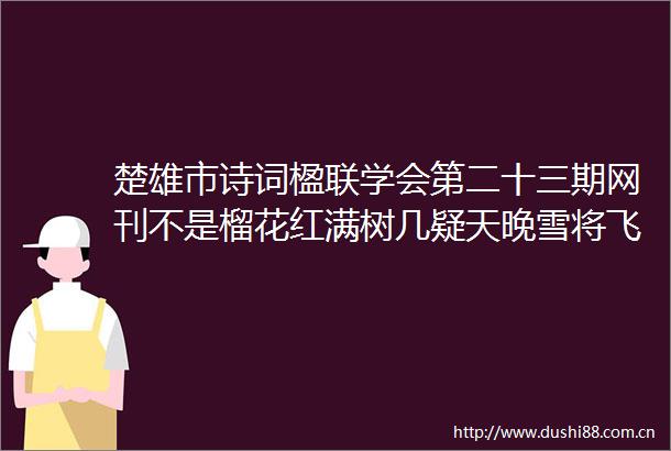 楚雄市诗词楹联学会第二十三期网刊不是榴花红满树几疑天晚雪将飞