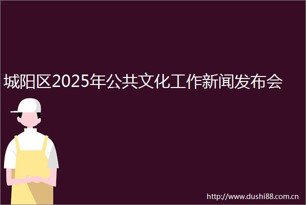 城阳区2025年公共文化工作新闻发布会