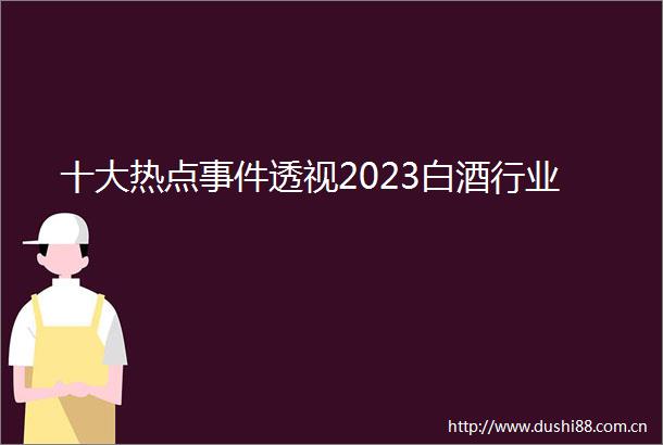 十大热点透视2023白酒行业