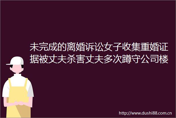 未完成的离婚诉讼女子收集重婚被丈夫杀害丈夫多次蹲守公司楼下凶器放车上多年