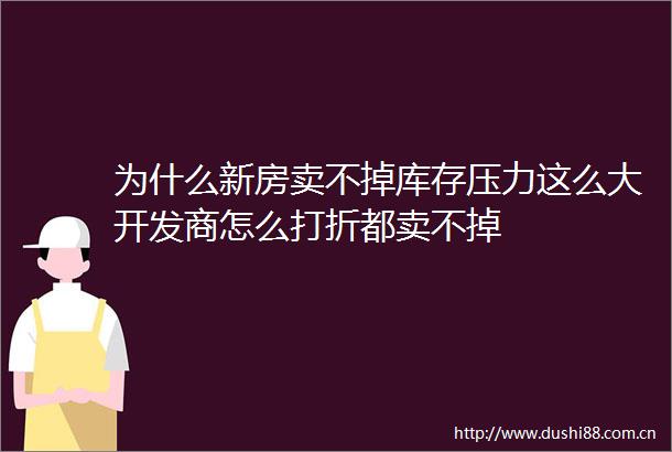 为什么新房卖不掉库存压力这么大开发商怎么打折都卖不掉