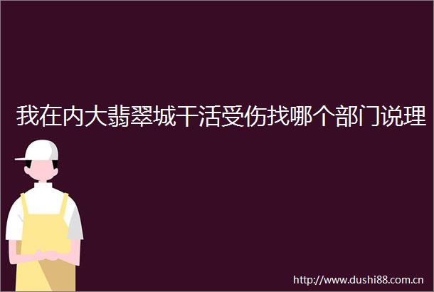 我在内大翡翠城干活受伤找哪个部门说理