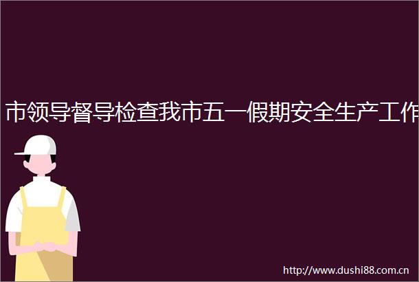 市督导检查我市五一假期安全生产工作