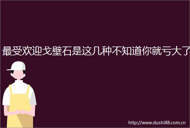 最受欢迎戈壁石是这几种不知道你就亏大了