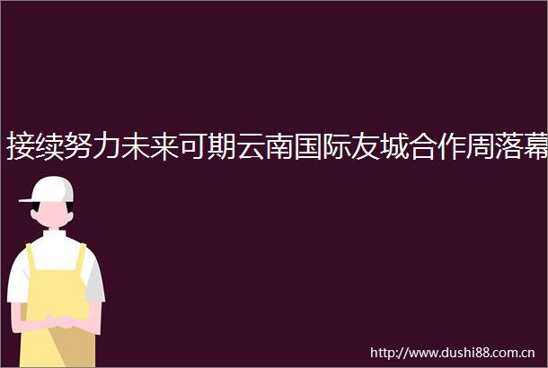 接续努力未来可期云南国际友城合作周落幕