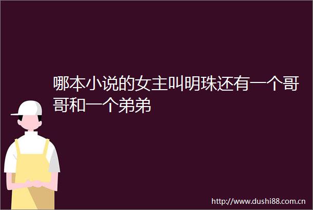 哪本小说的女主叫明珠还有一个哥哥和一个弟弟