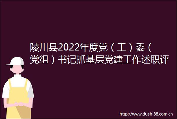 陵川县2022年度党（工）委（党组）书记抓基层党建工作述职评议会召开