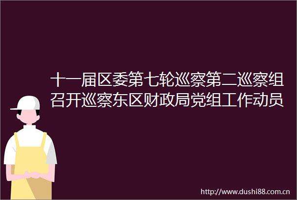 十一届区委第七轮巡察第二巡察组召开巡察东区财党组工作动员会