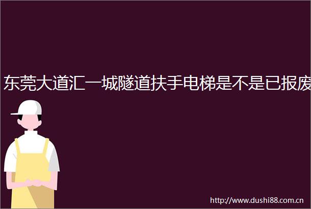 东莞大道汇一城隧道扶手电梯是不是已报废
