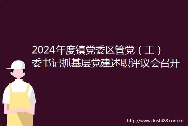 2024年度镇党委区管党（工）委书记抓基层党建述职评议会召开