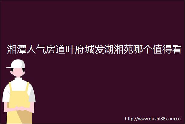 湘潭人气房道叶府城发湖湘苑哪个值得看