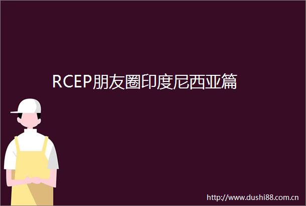 RCEP朋友圈印度尼西亚篇