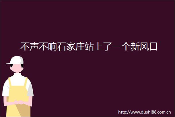 不声不响石家庄站上了一个新风口