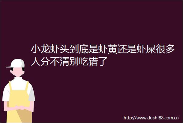 小龙虾头到底是虾黄还是虾屎很多人分不清别吃错了