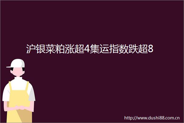 沪银菜粕涨超4集运指数跌超8