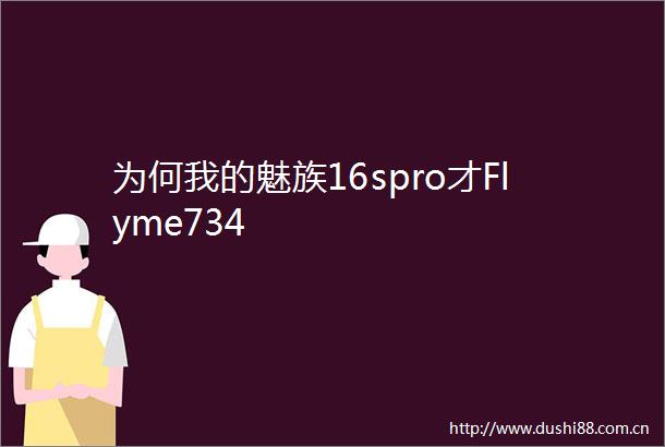 为何我的魅族16spro才Flyme734