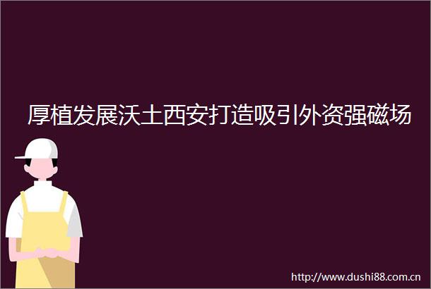 厚植发展沃土西安打造吸引外资强磁场