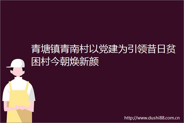 青塘镇青南村以党建为引领昔日贫困村今朝焕新颜