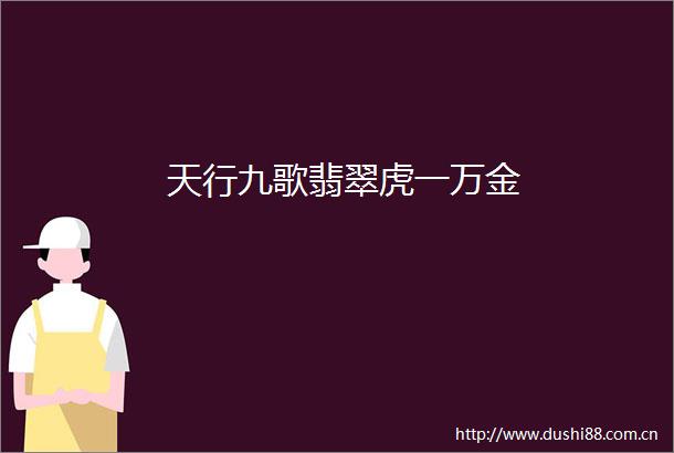 天行九歌翡翠虎一万金