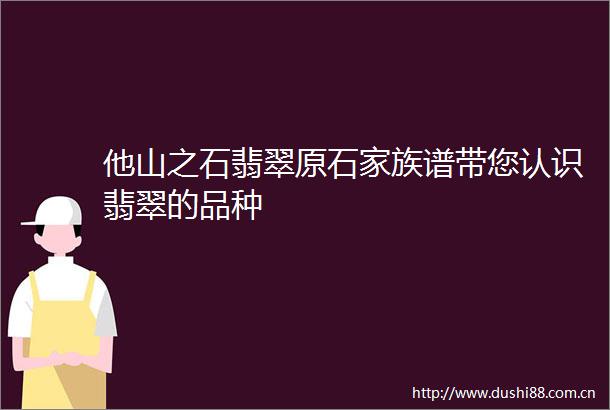他山之石翡翠原石家族谱带您认识翡翠的品种