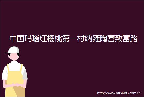 玛瑙红樱桃第一村纳雍陶营致富路
