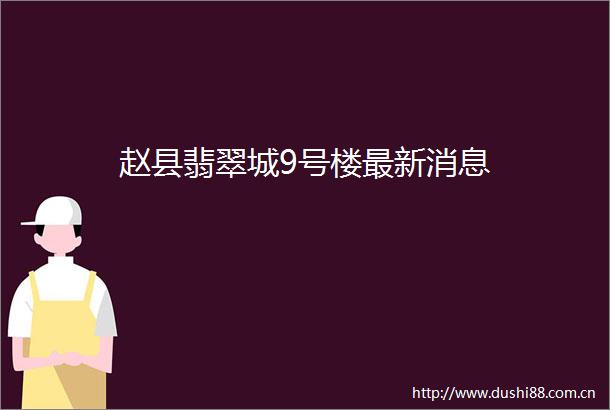 赵县翡翠城9号楼最新消息