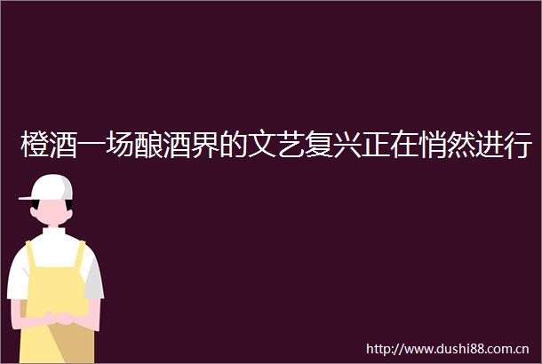 橙酒一场酿酒界的文艺复兴正在悄然进行