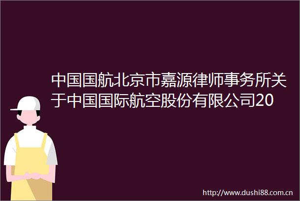 国航北京市嘉源律师事务所关于国际航空股份有限公司2023年度向特定对象发行A股股票的补充意见书（一）