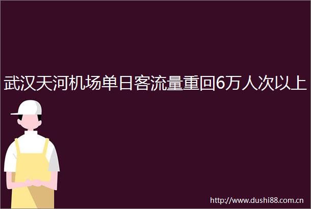 武汉天河机场单日客流量重回6万人次以上