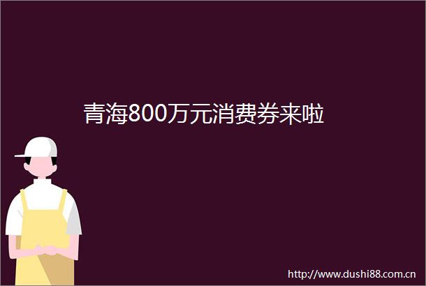 青海800万元消费券来啦