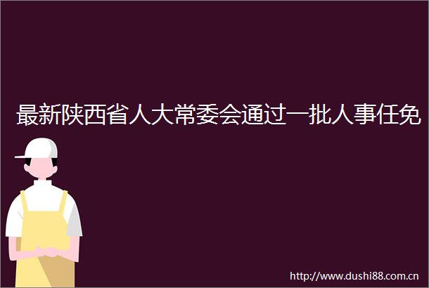 最新陕西省人大常委会通过一批人事任免