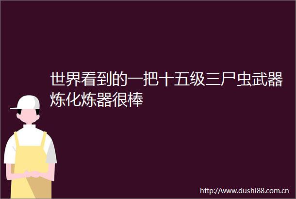 世界看到的一把十五级三尸虫武器炼化炼器很棒